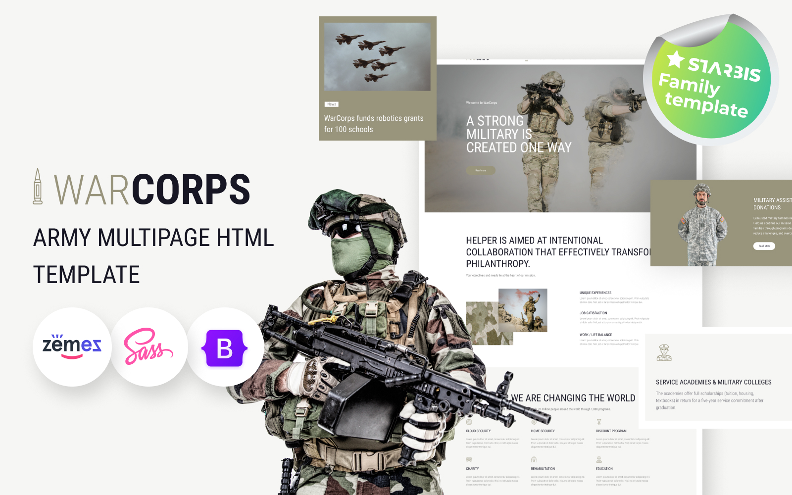 WarCorps - Military Service & Army HTML5 Template
