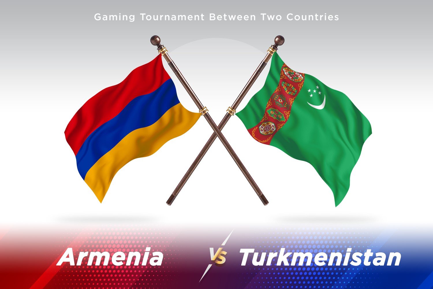 Armenia versus Turkmenistan Two Flags