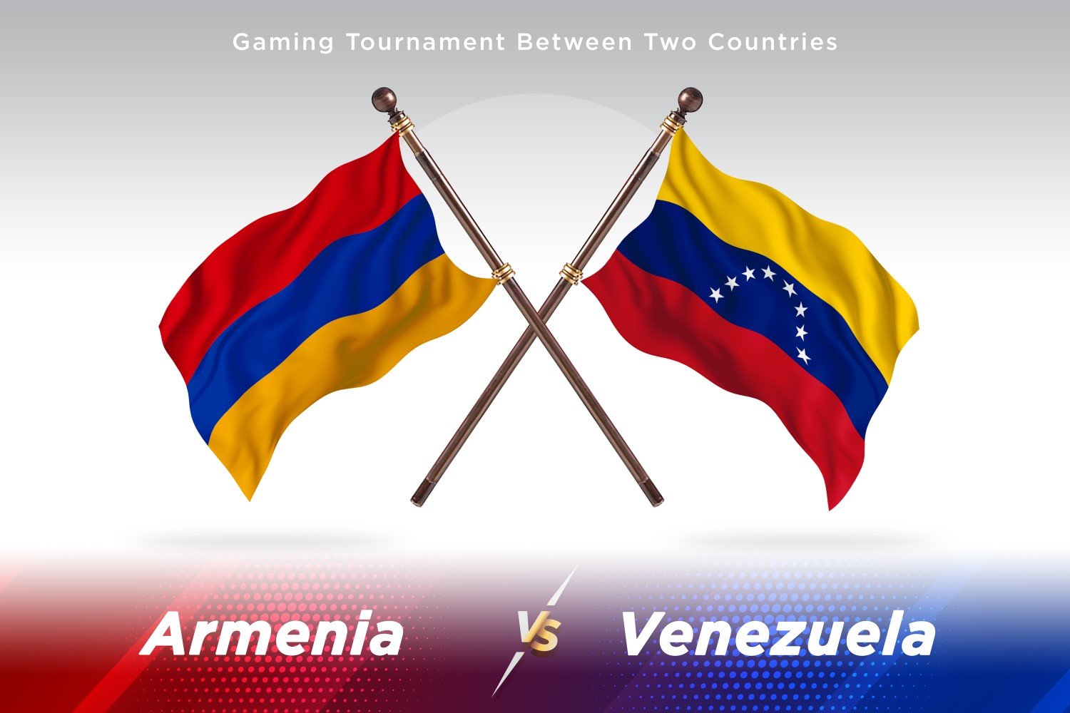 Armenia versus Venezuela Two Flags