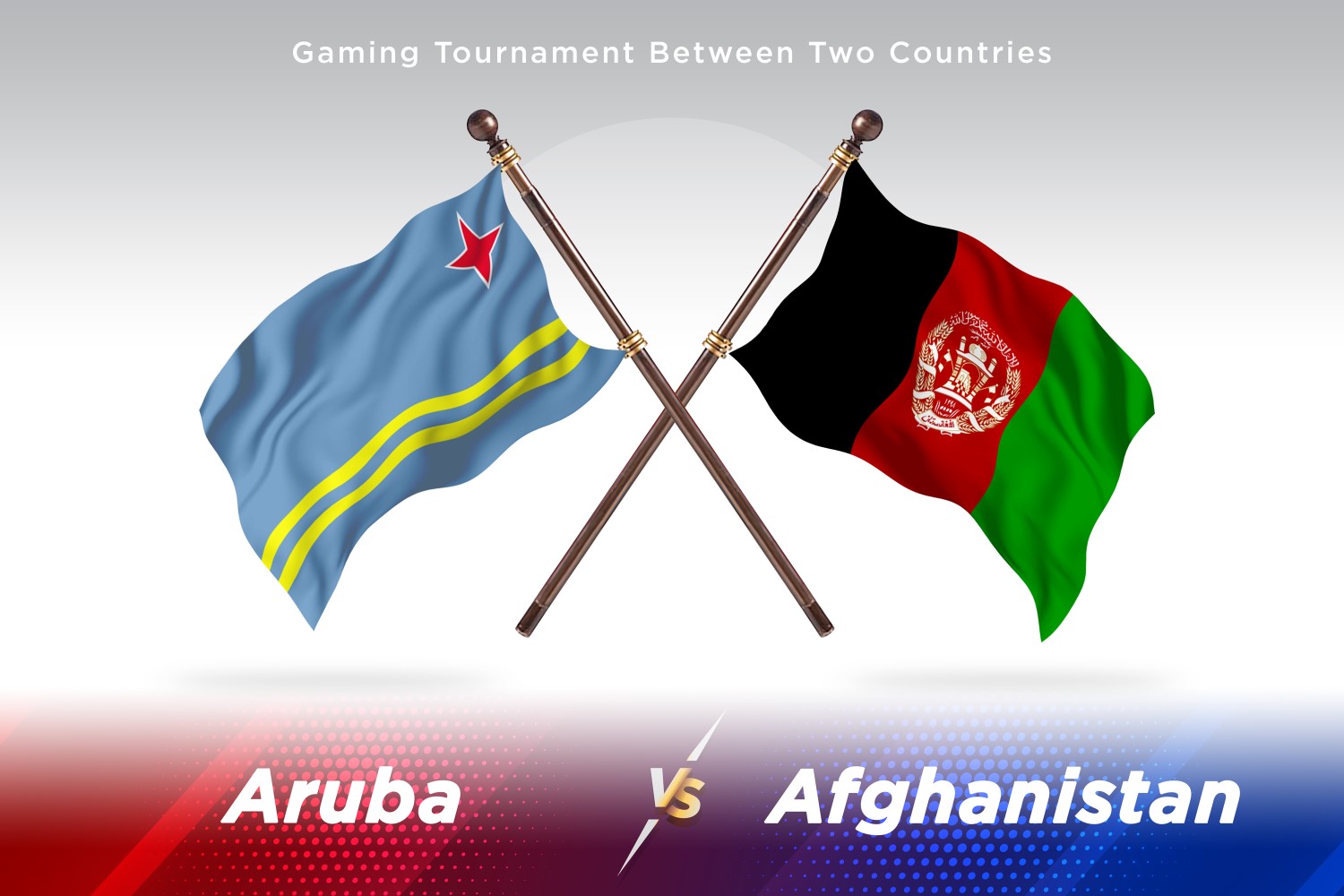 Aruba versus Afghanistan Two Flags