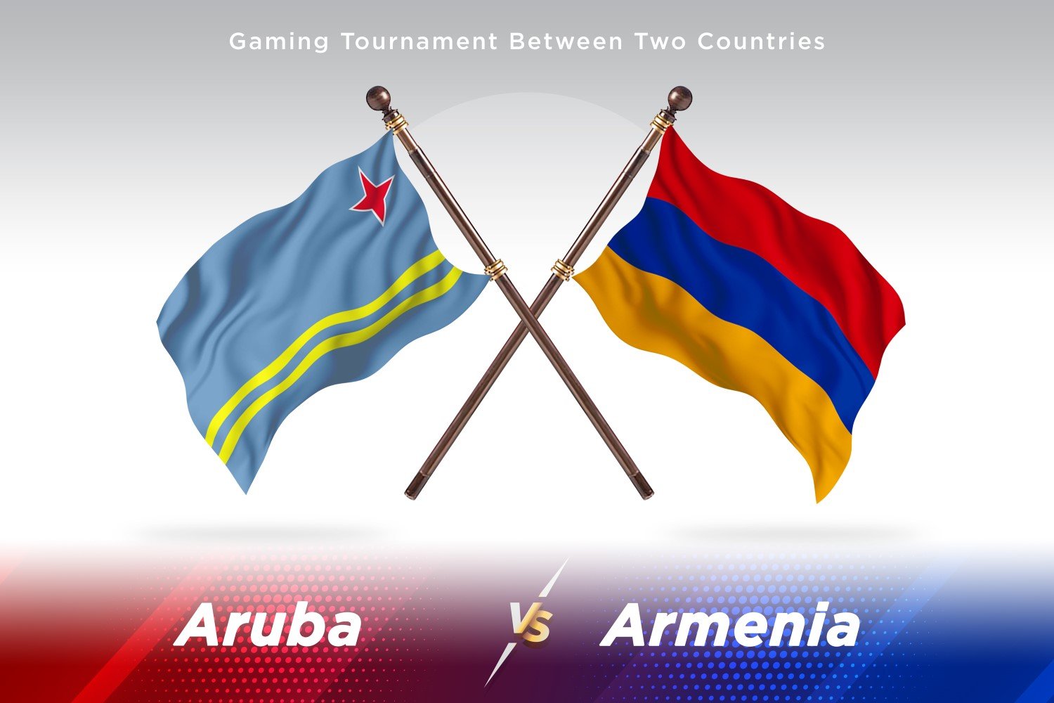 Aruba versus Armenia Two Flags