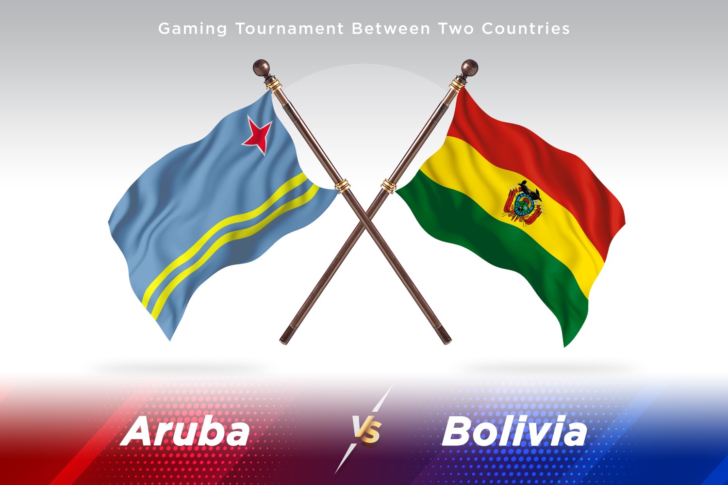 Aruba versus Bolivia Two Flags