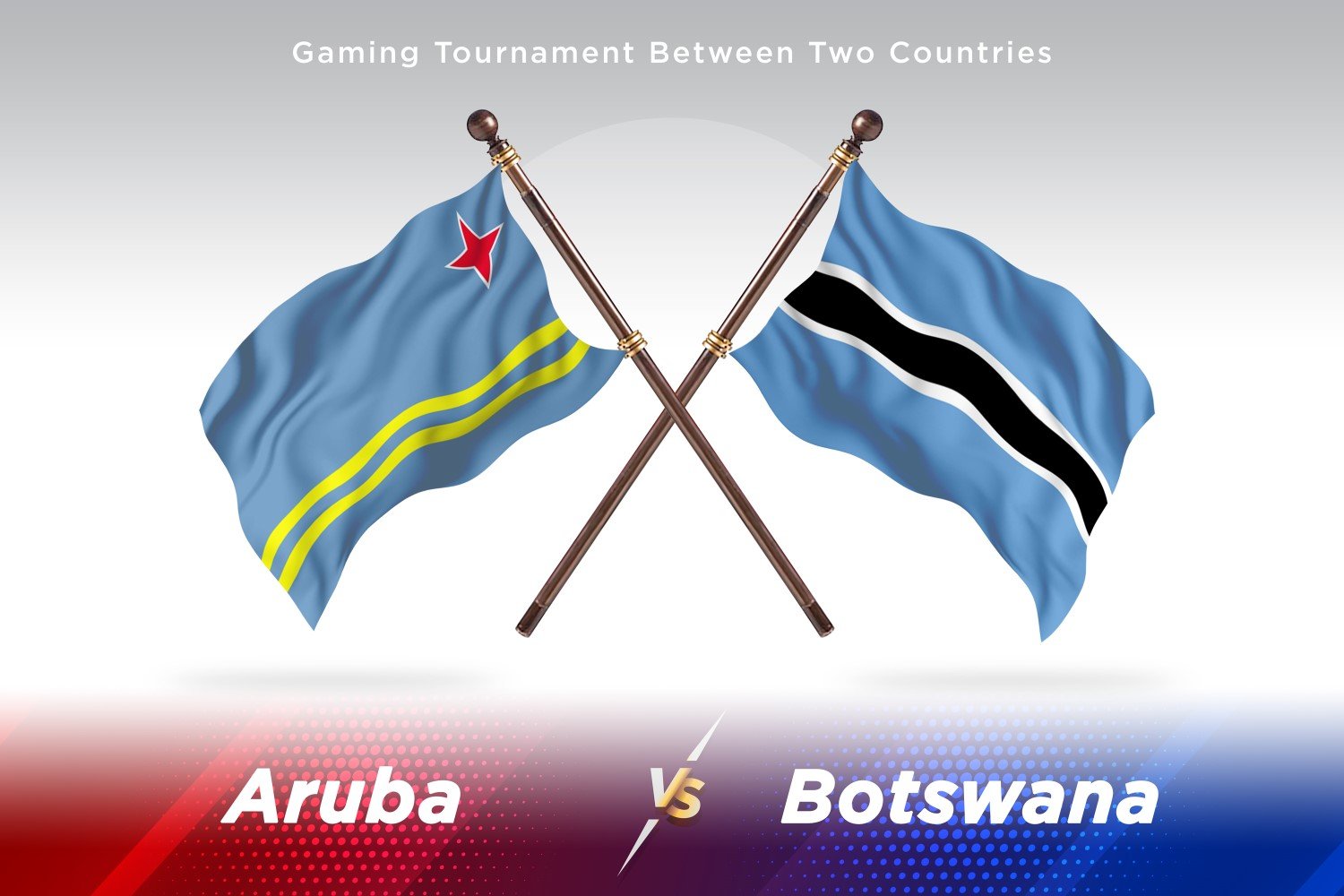 Aruba versus Botswana Two Flags