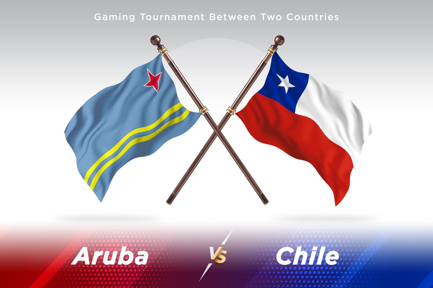 Aruba versus Chile Two Flags