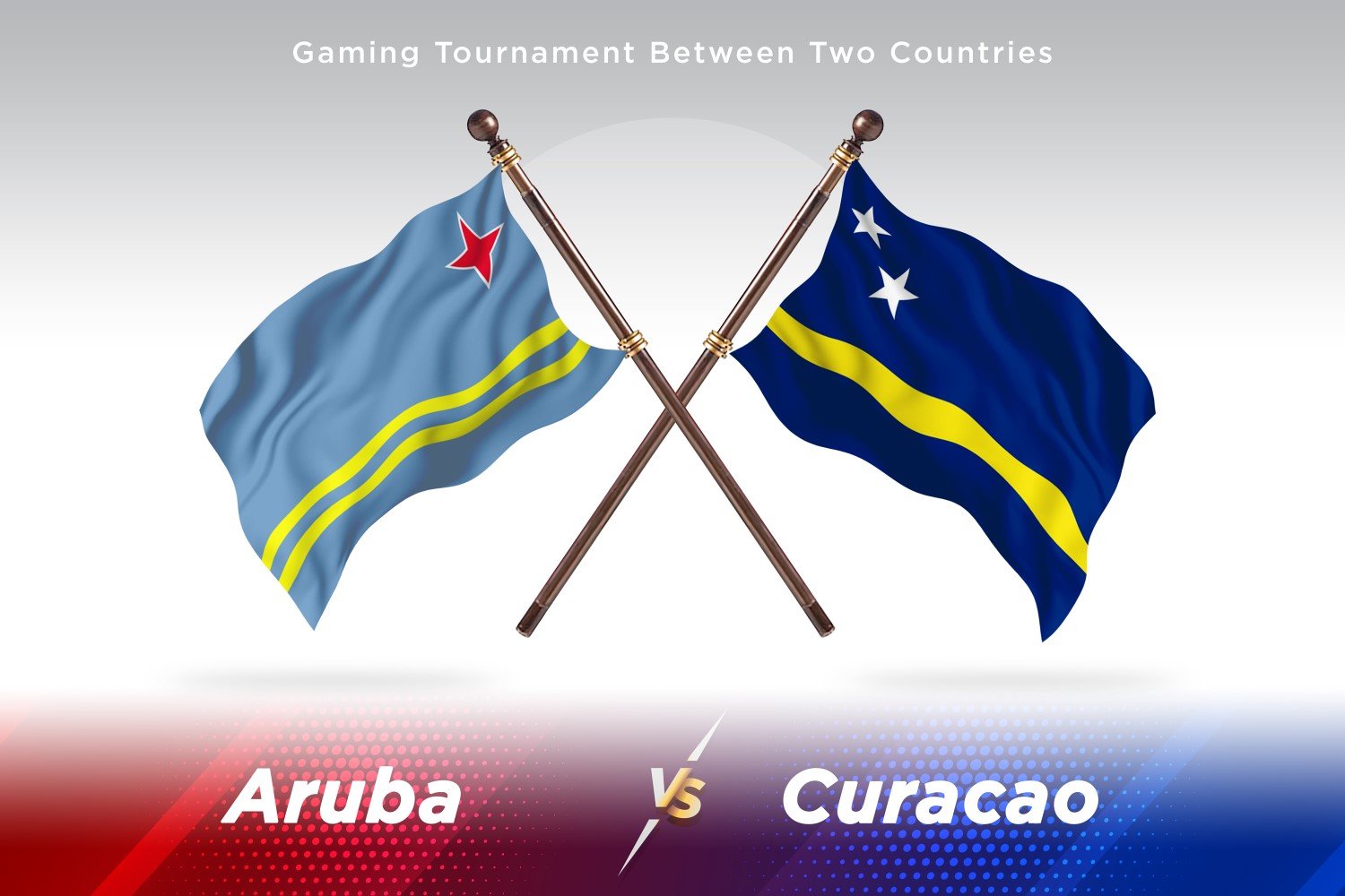 Aruba versus Curacao Two Flags