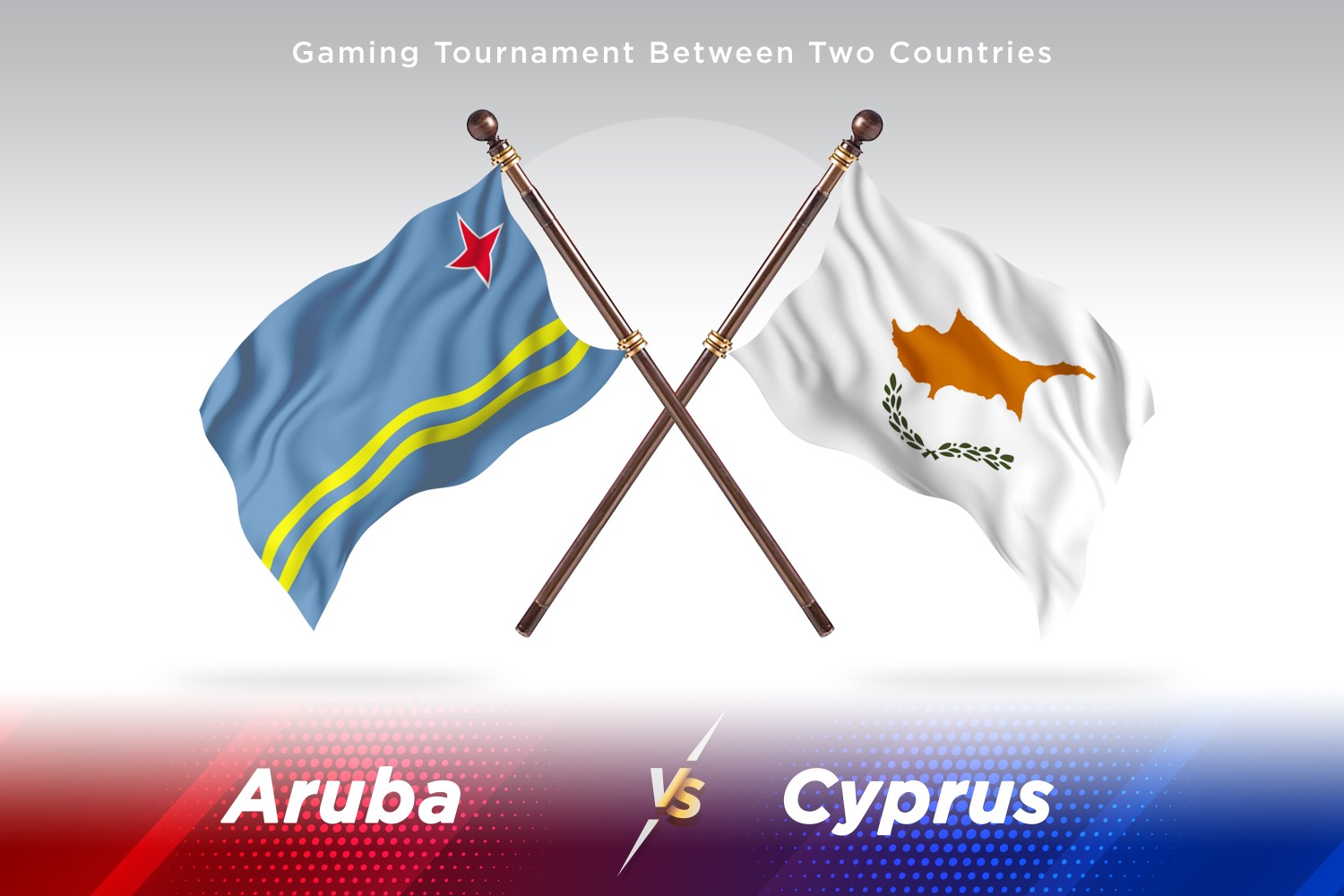 Aruba versus Cyprus Two Flags