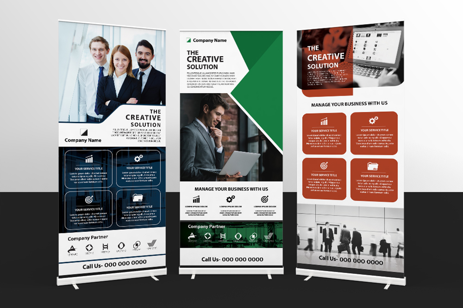 Business Roll-Up Corporate Identity Template