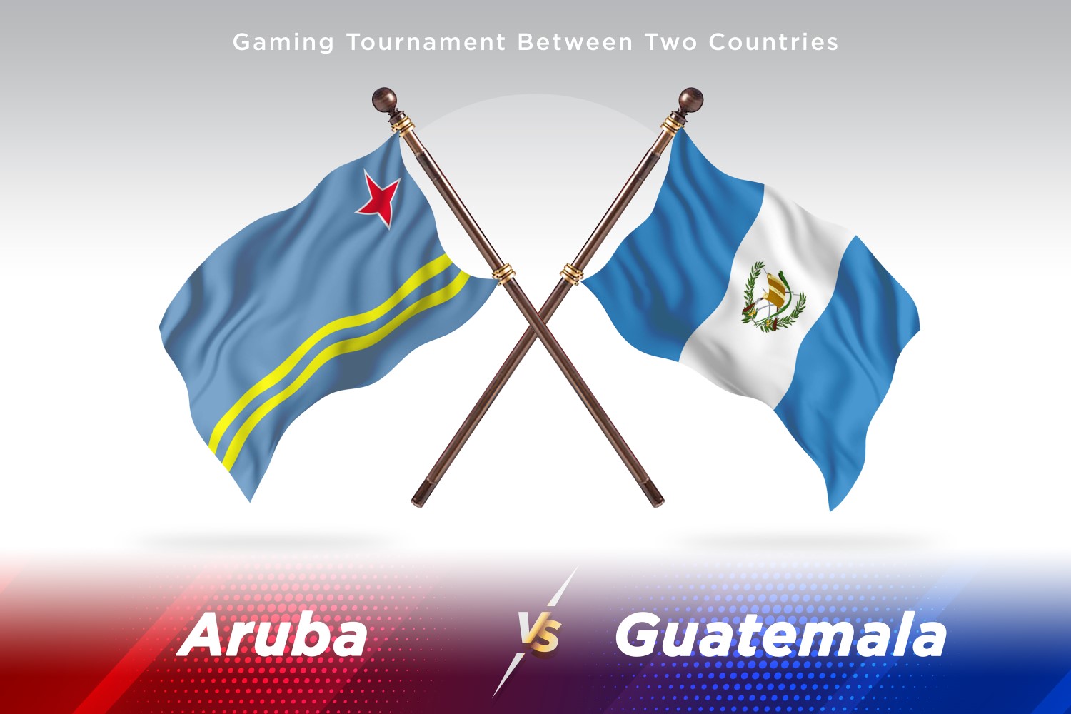 Aruba versus Guatemala Two Flags