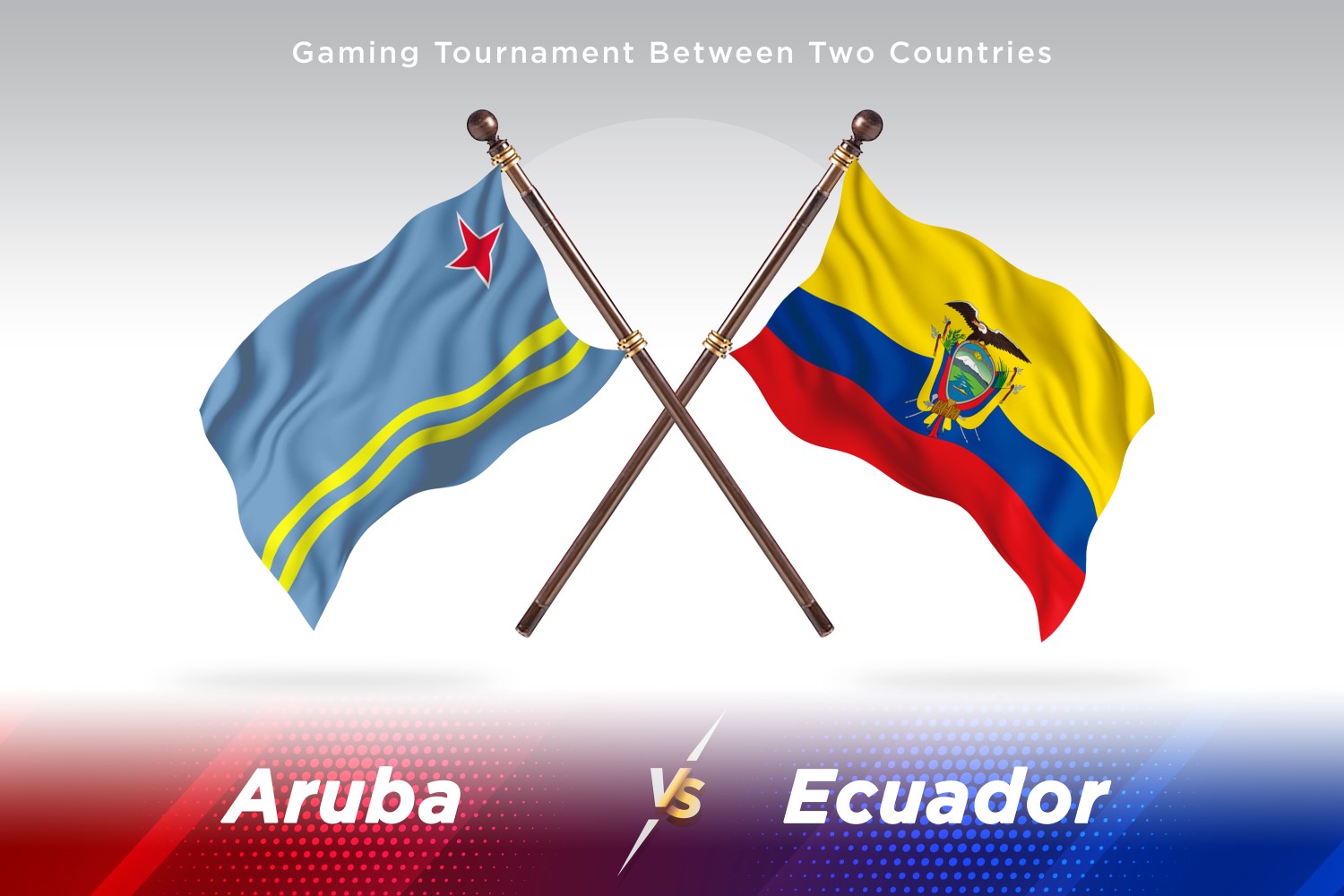 Aruba versus Ecuador Two Flags