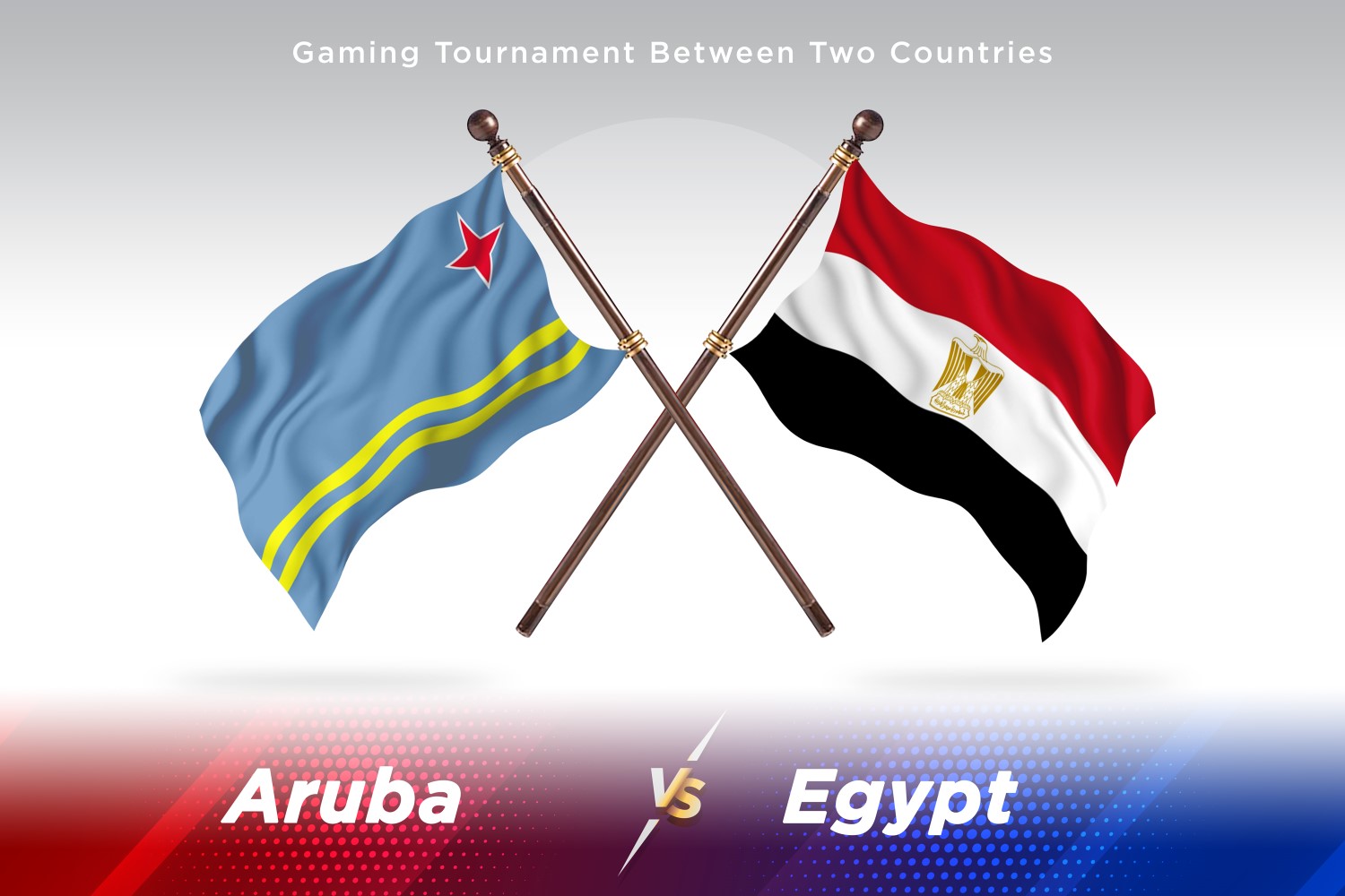 Aruba versus Egypt Two Flags