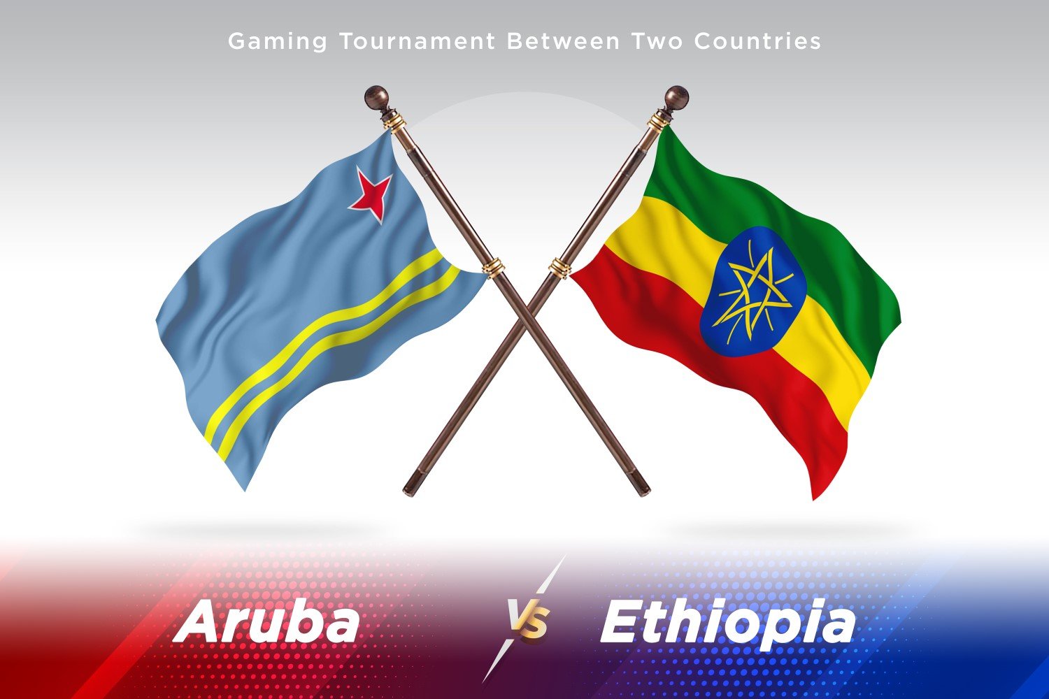 Aruba versus Ethiopia Two Flags