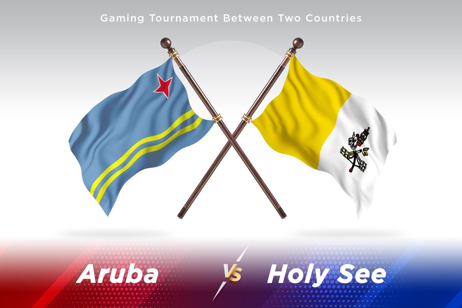 Aruba versus Holy See Two Flags