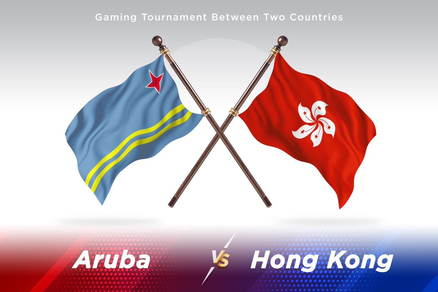 Aruba versus Hong Kong Two Flags