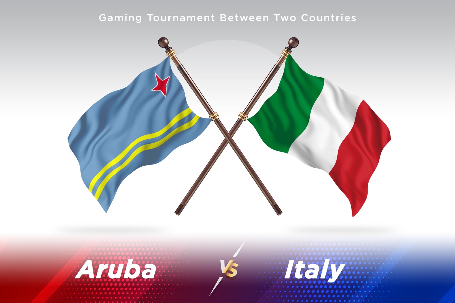 Aruba versus Italy Two Flags