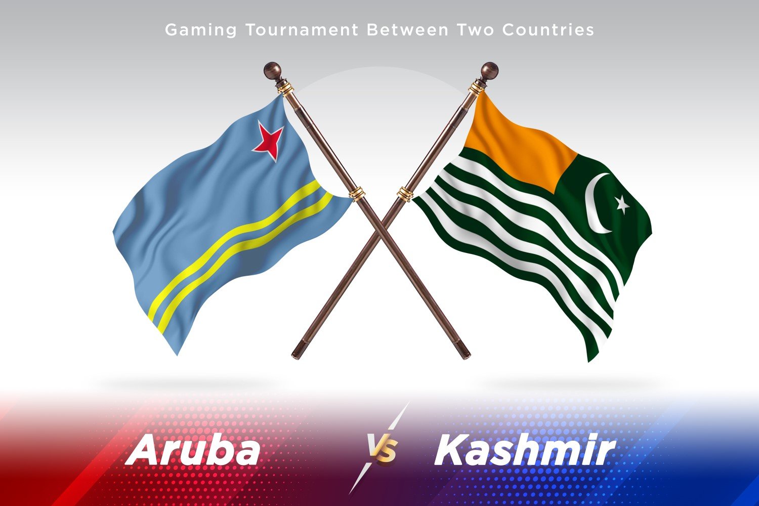 Aruba versus Kashmir Two Flags