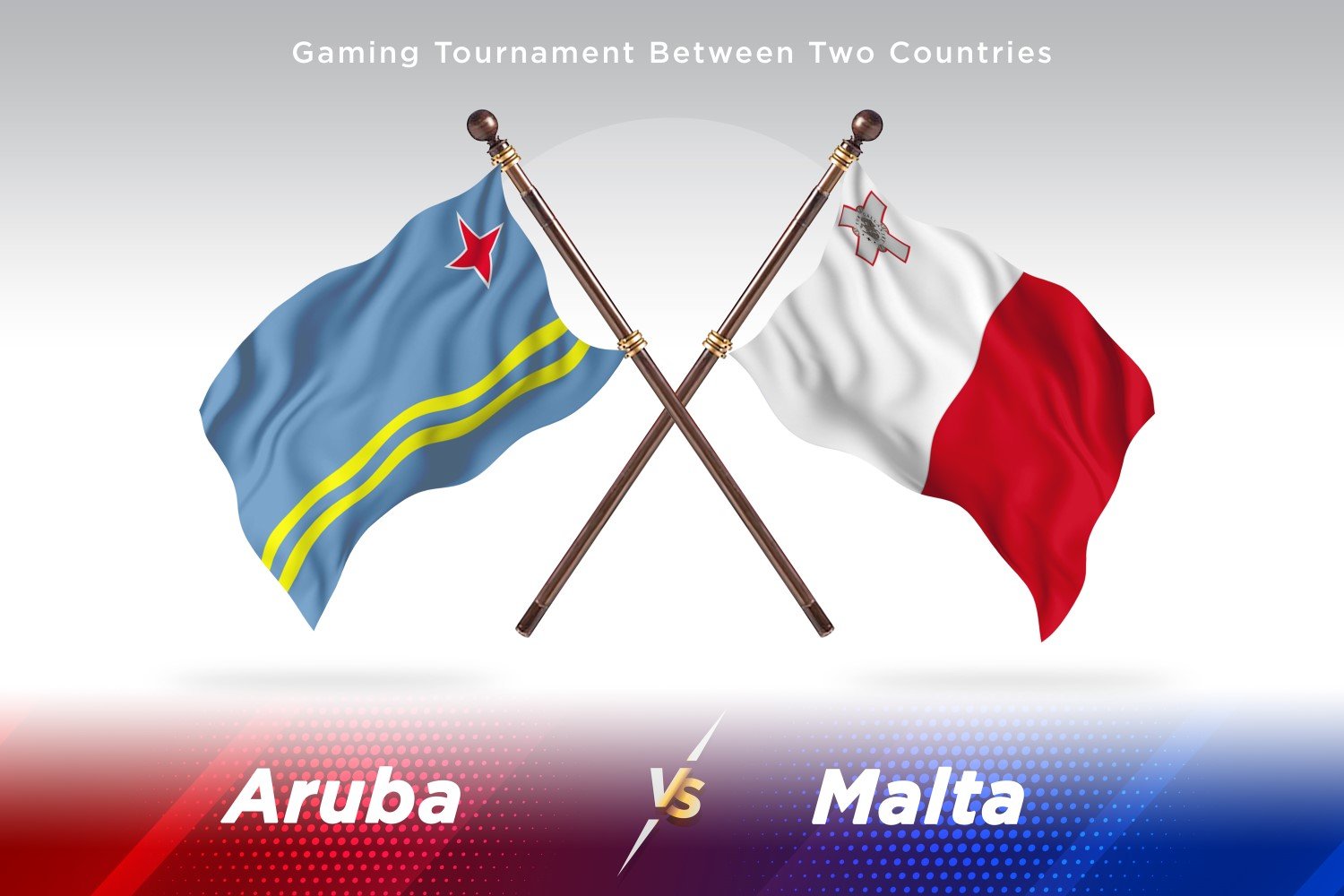 Aruba versus Malta Two Flags