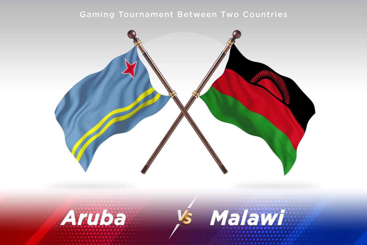 Aruba versus Malawi Two Flags