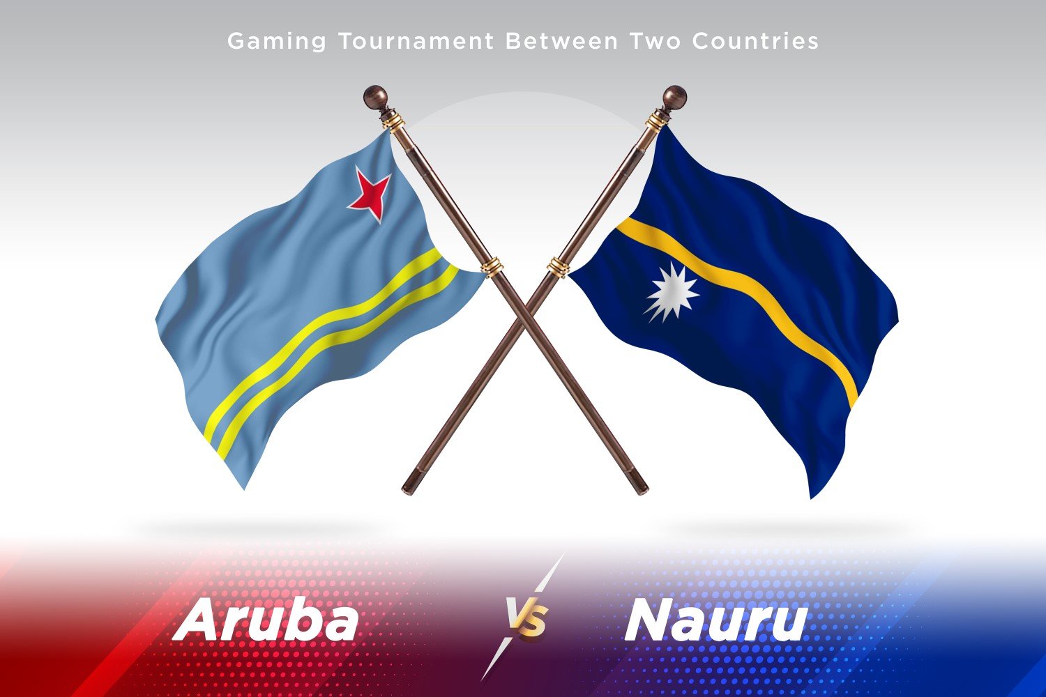 Aruba versus Nauru Two Flags