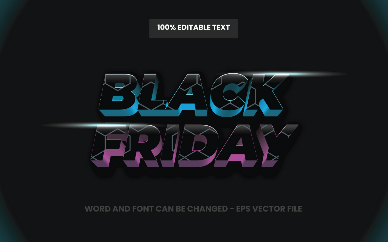 Black Friday Sale Text Effect Illustration