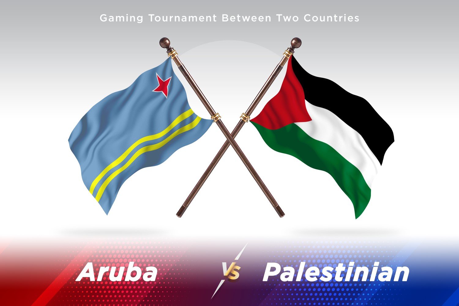 Aruba versus Palestinian Two Flags