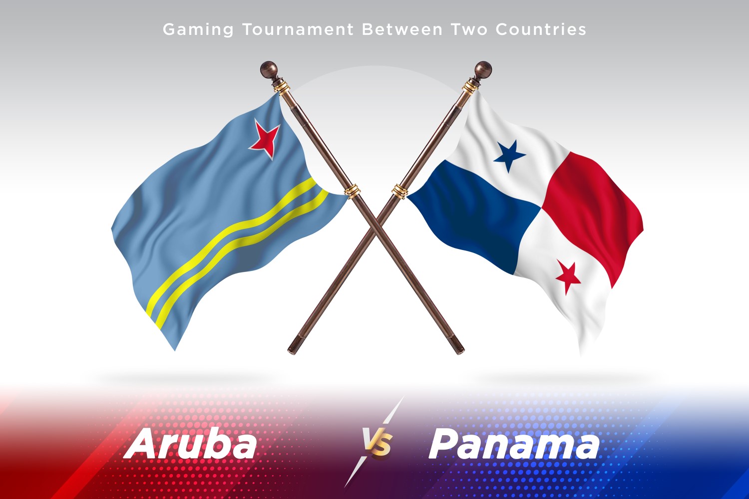 Aruba versus Panama Two Flags