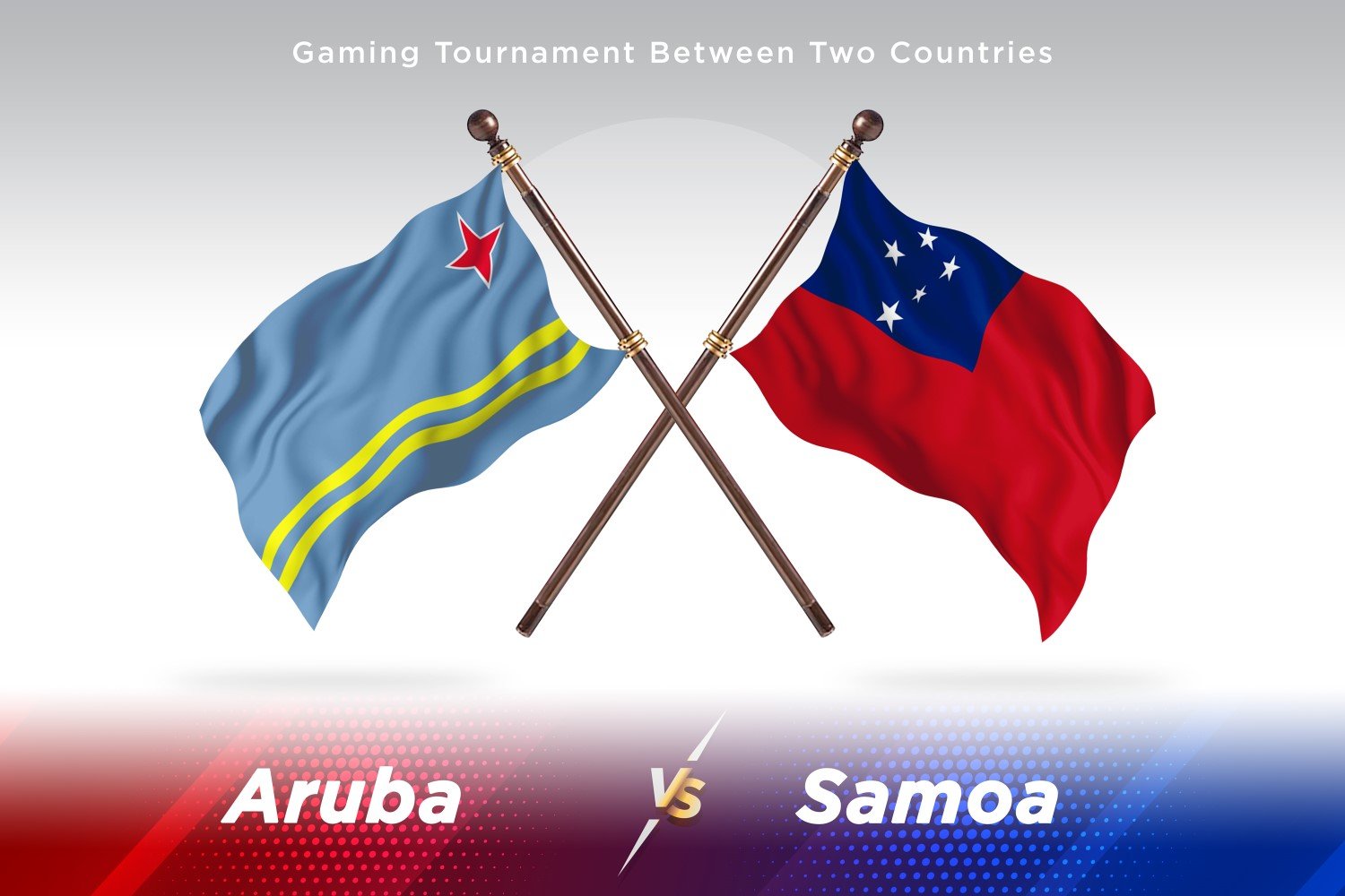 Aruba versus Samoa  Two Flags