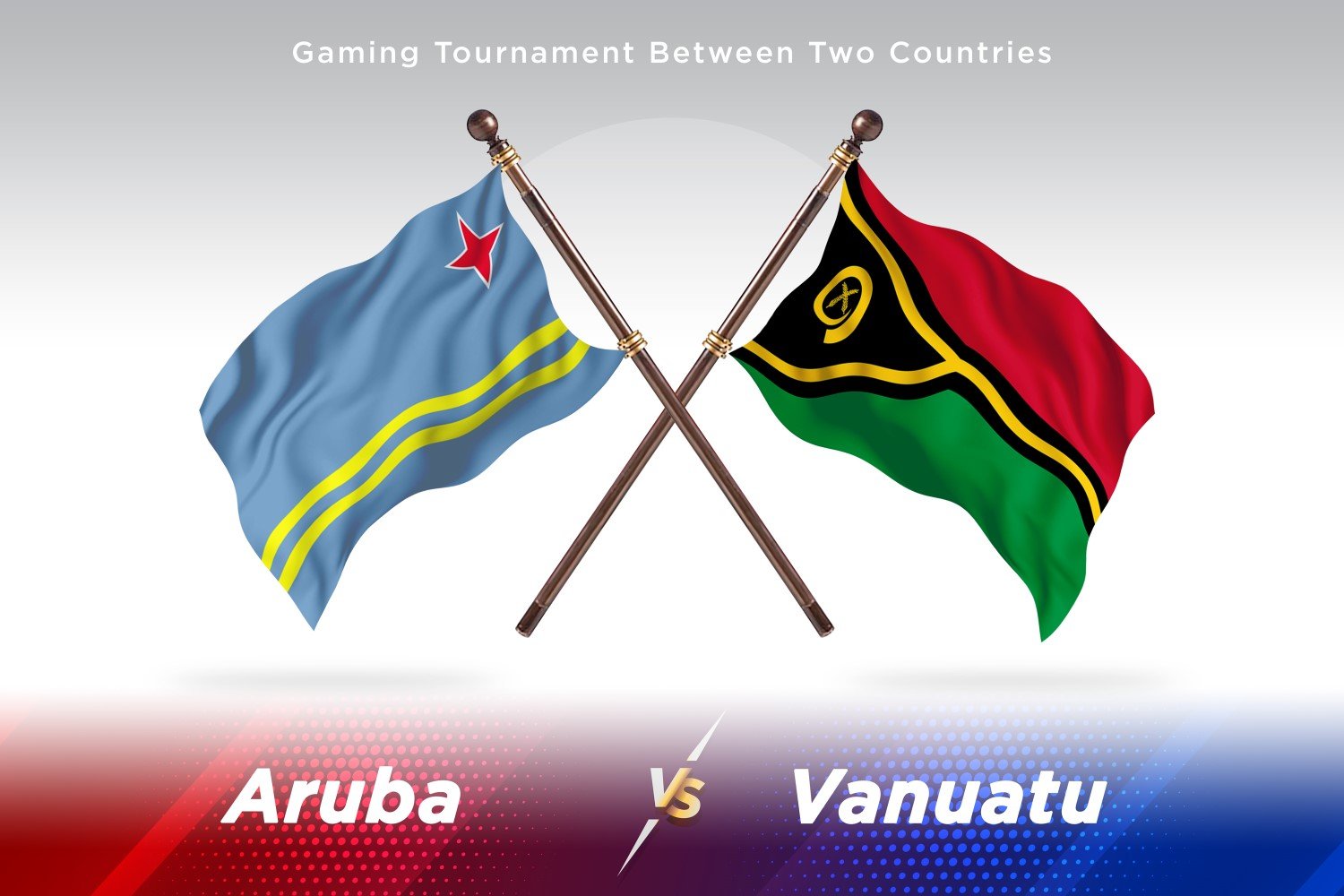 Aruba versus Vanuatu Two Flags