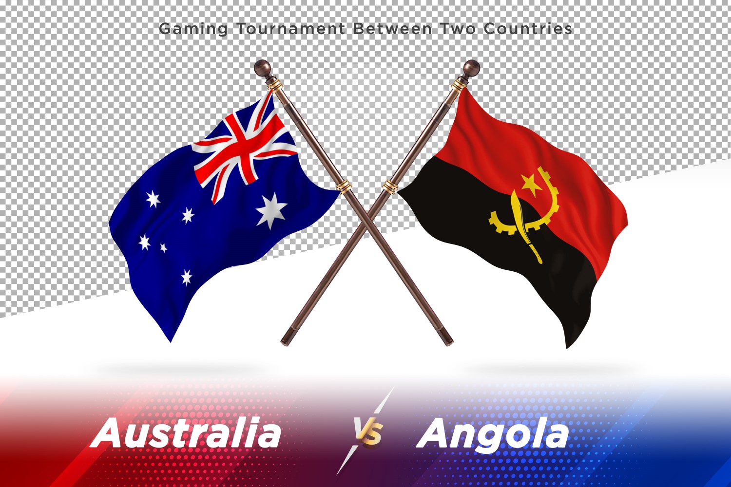 Australia versus Angola Two Flags