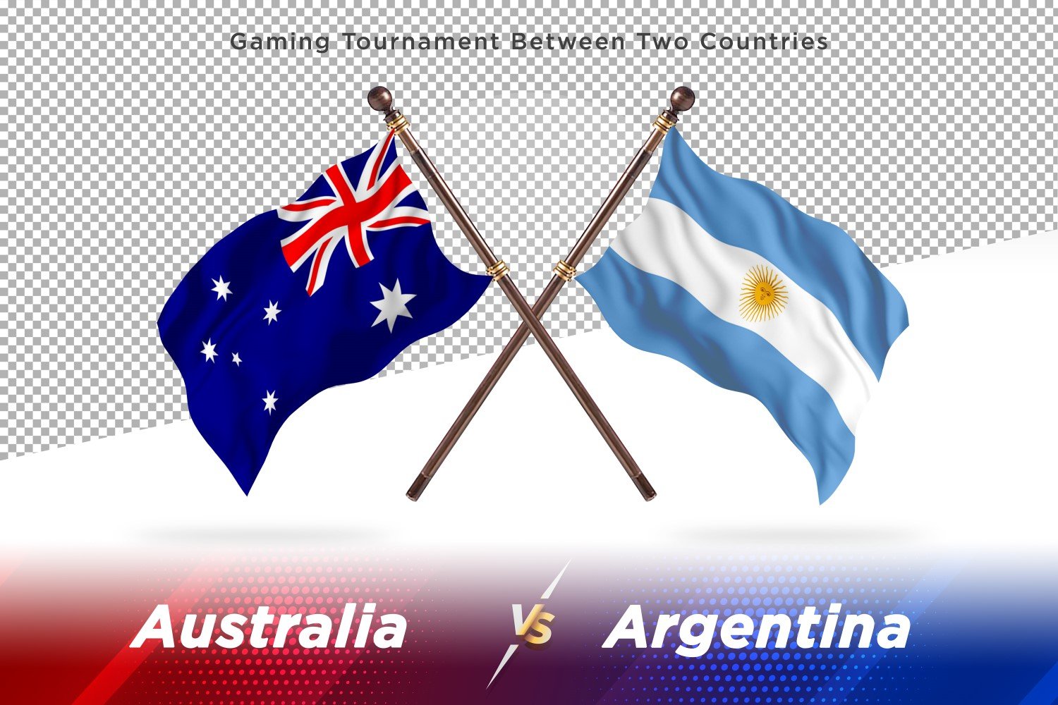 Australia versus Argentina Two Flags