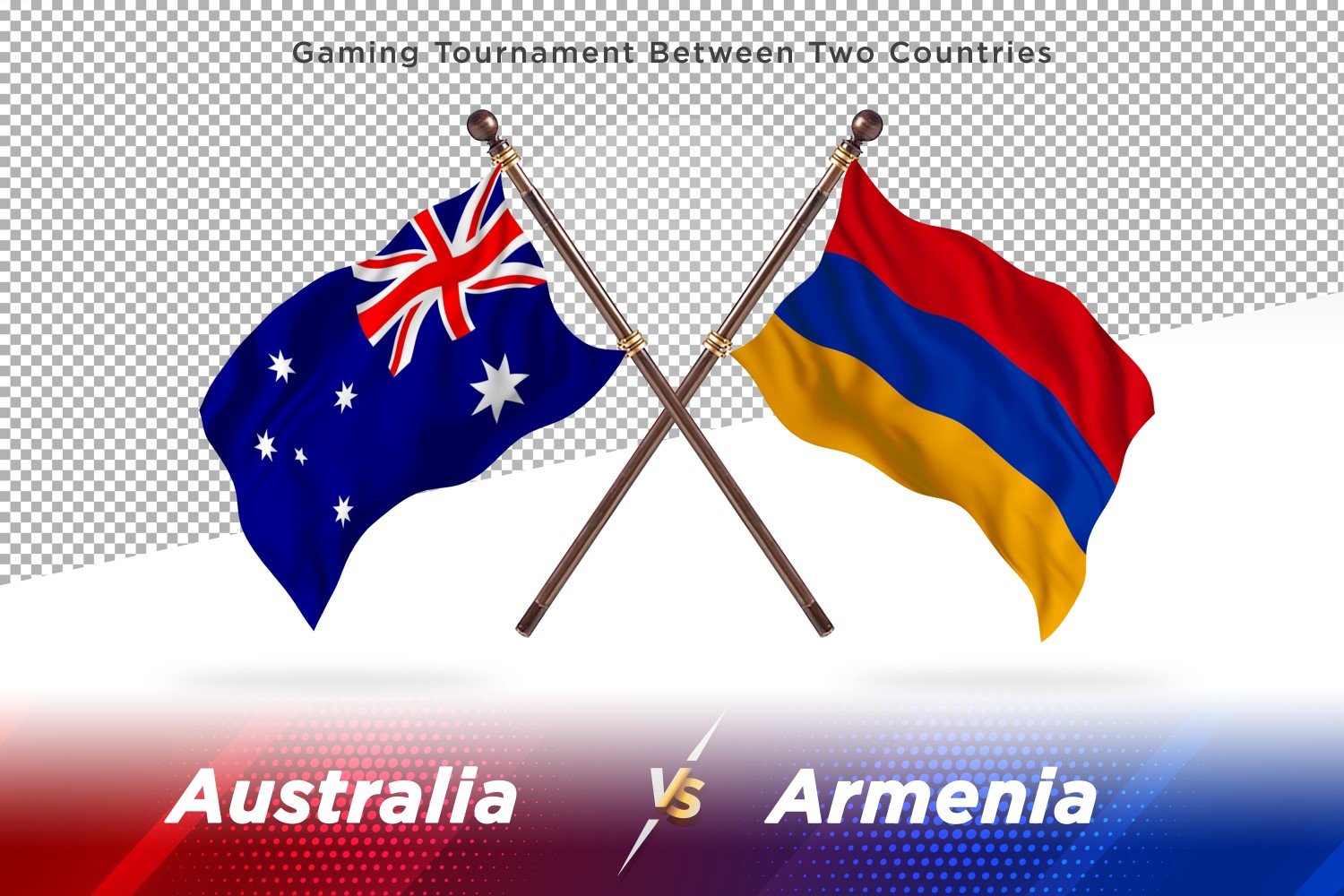 Australia versus Armenia Two Flags