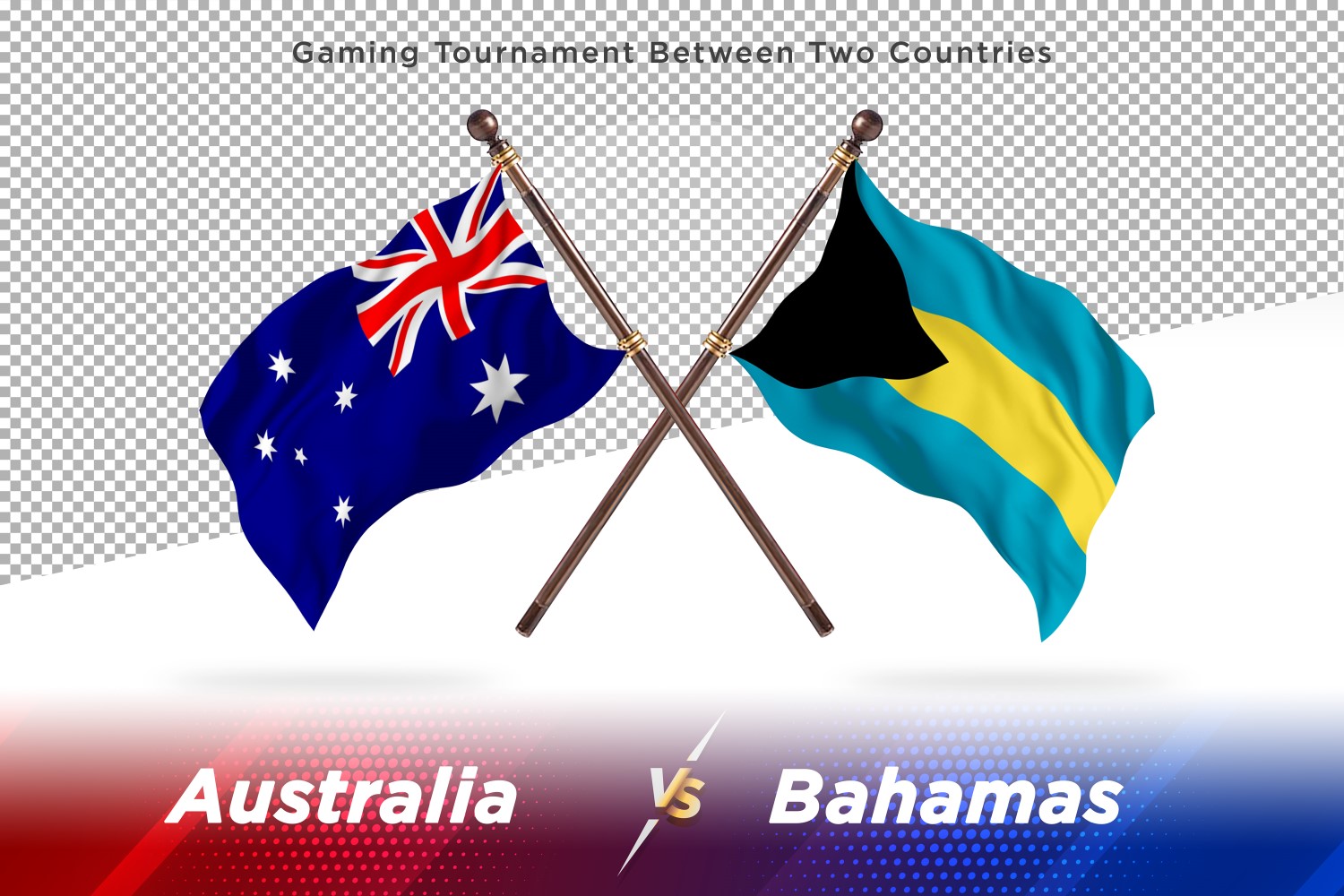 Australia versus The Bahamas  Two Flags