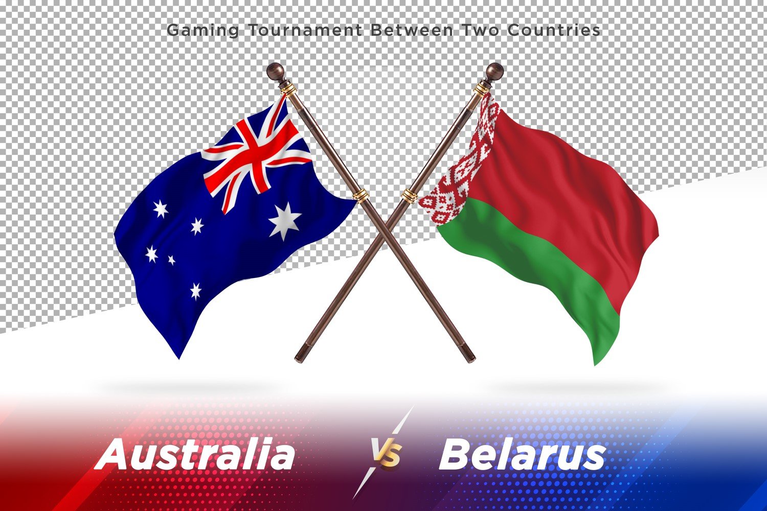 Australia versus Belarus Two Flags