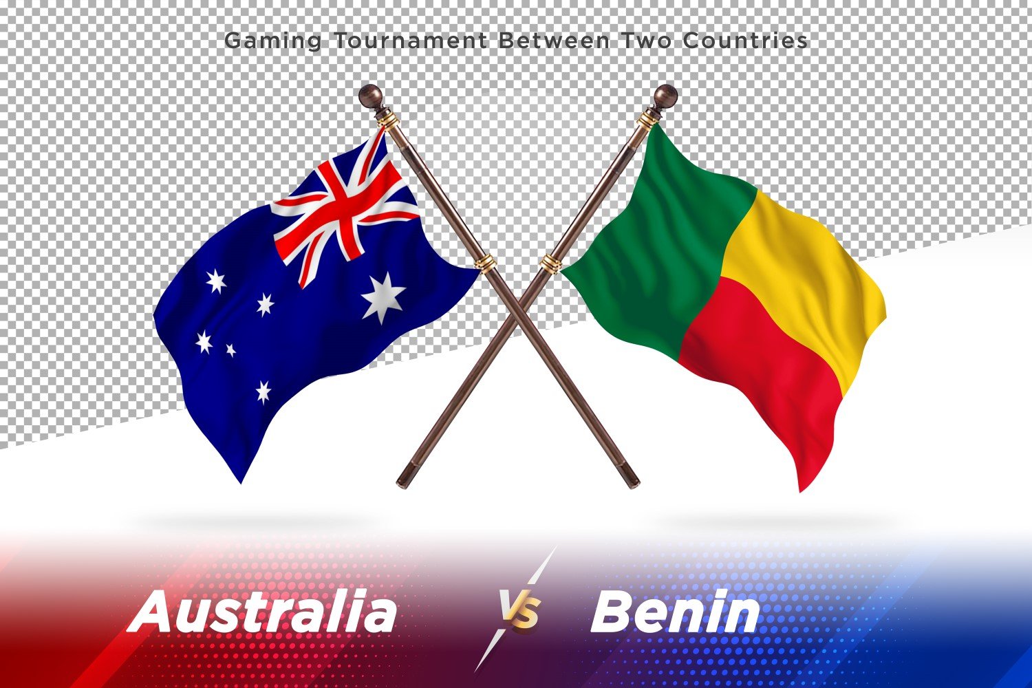 Australia versus Benin Two Flags