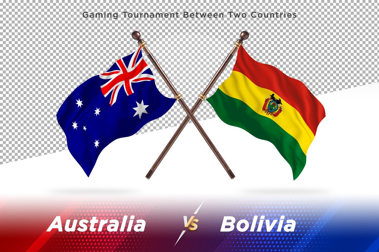 Australia versus Bolivia Two Flags