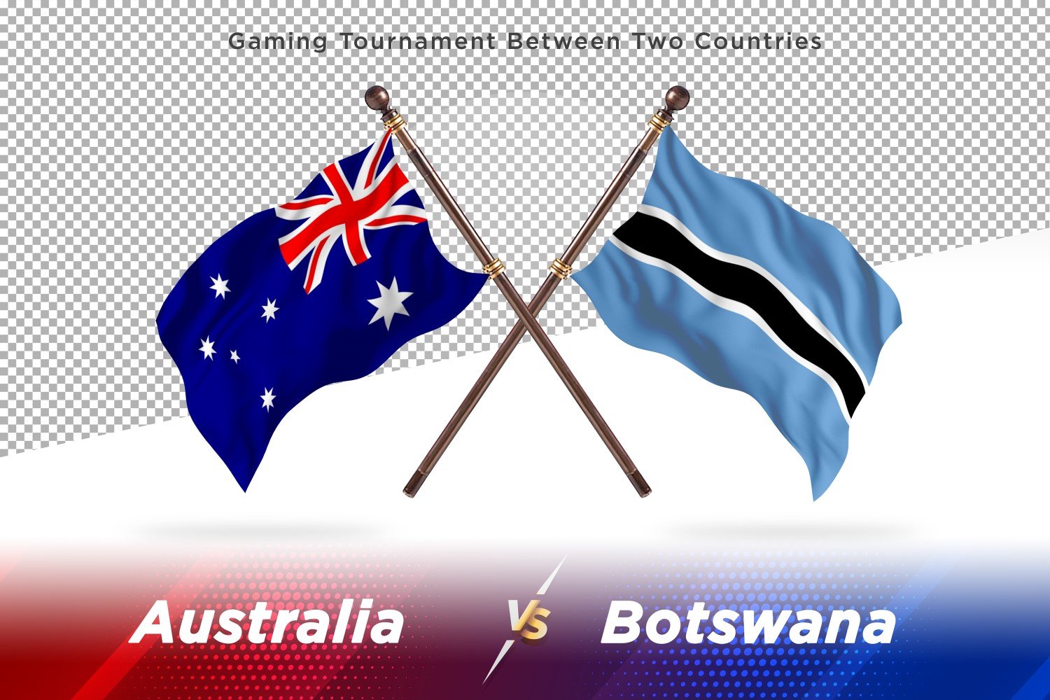 Australia versus Botswana Two Flags