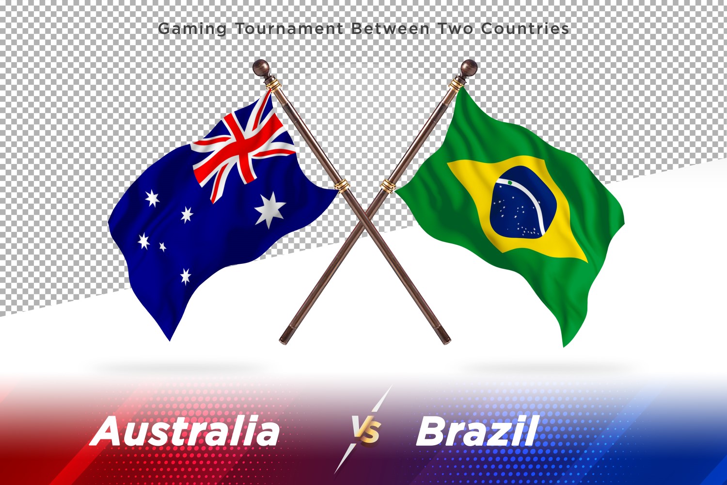 Australia versus Brazil Two Flags