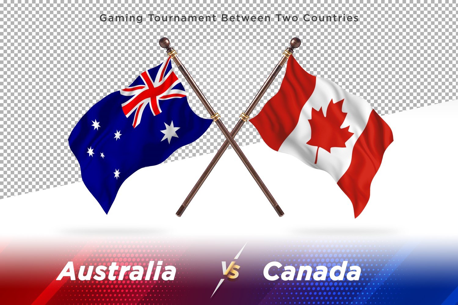 Australia versus Canada Two Flags