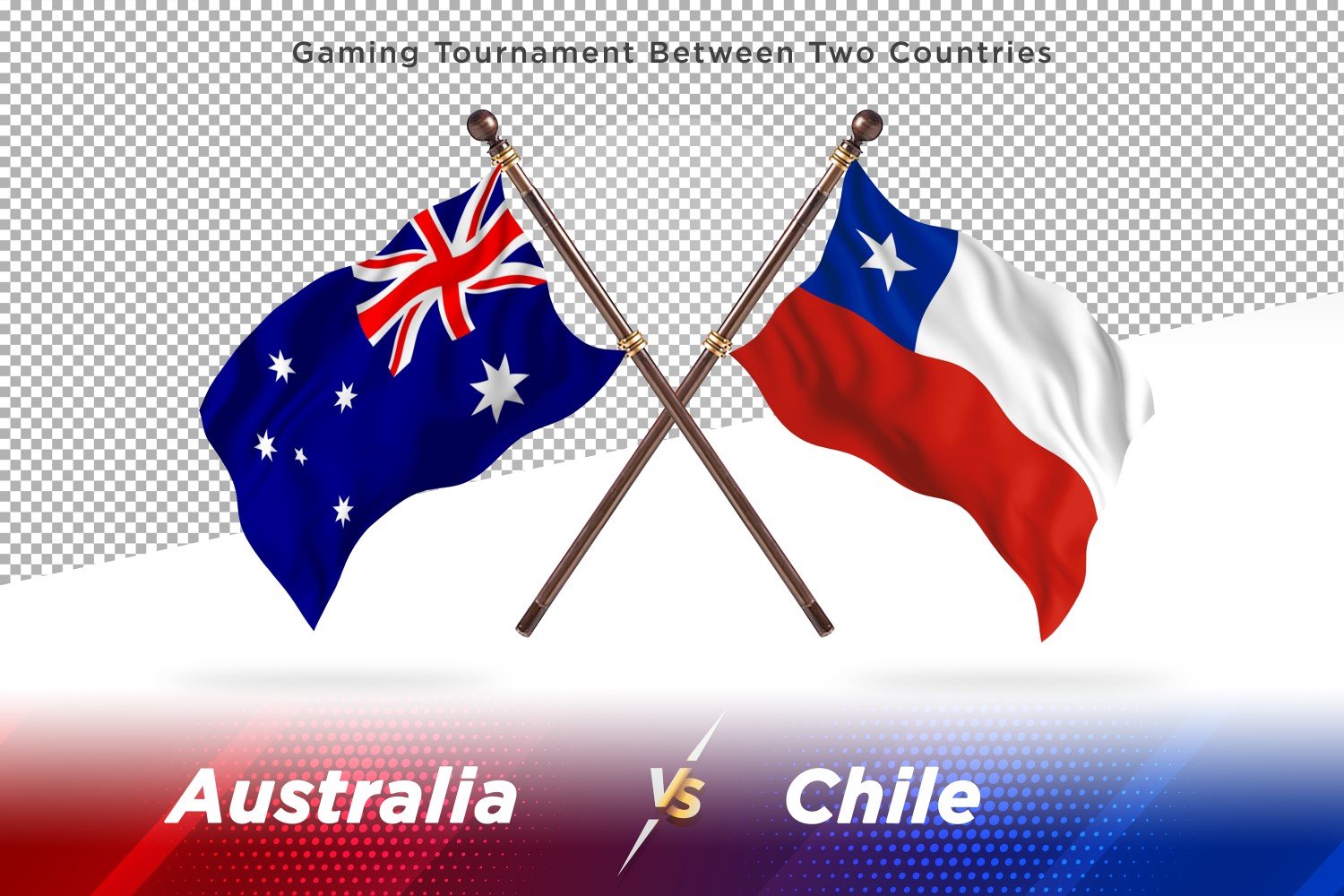 Australia versus Chile Two Flags