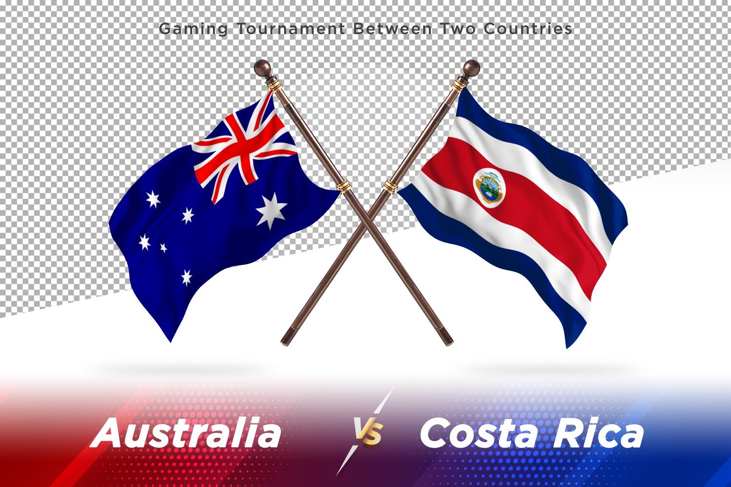 Australia versus Congo republic of the Two Flags