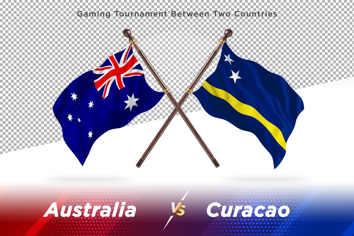 Australia versus Cuba Two Flags