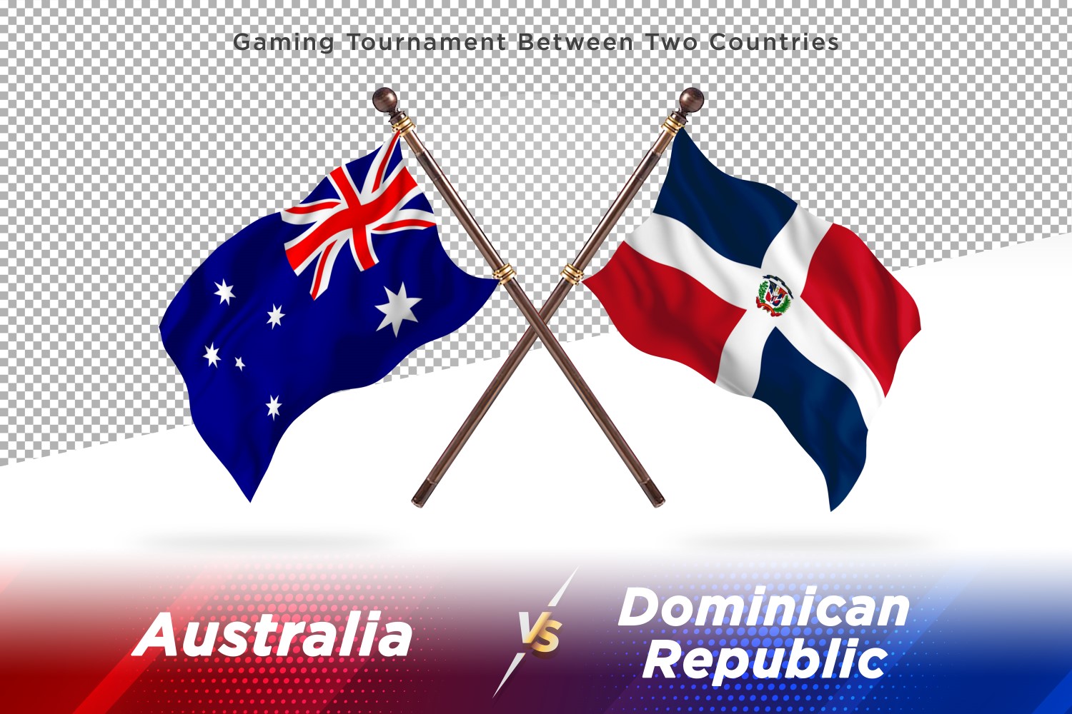 Australia versus Dominican Republic Two Flags