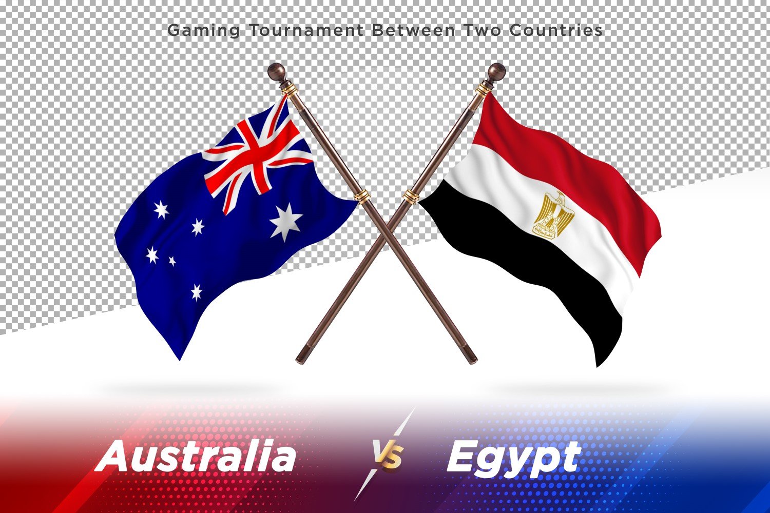 Australia versus Egypt Two Flags