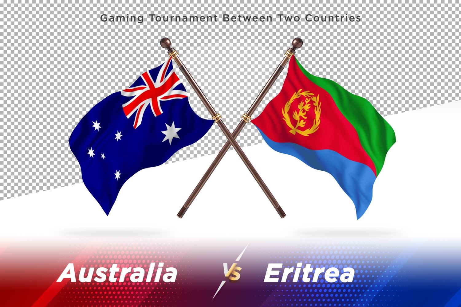 Australia versus Eritrea Two Flags