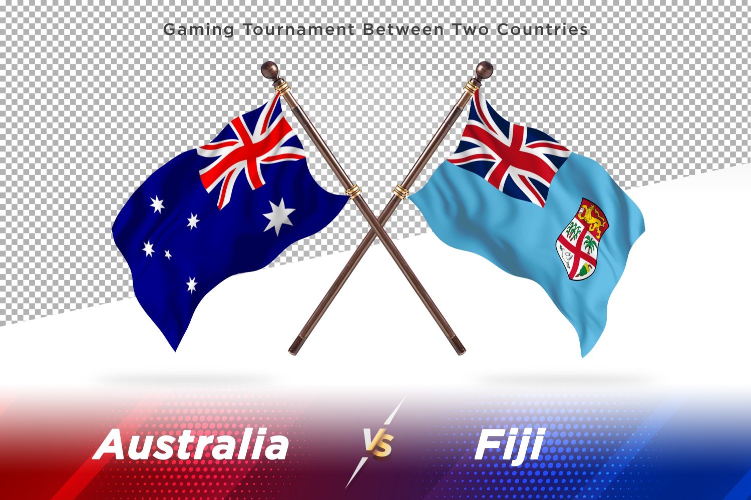 Australia versus Fiji Two Flags