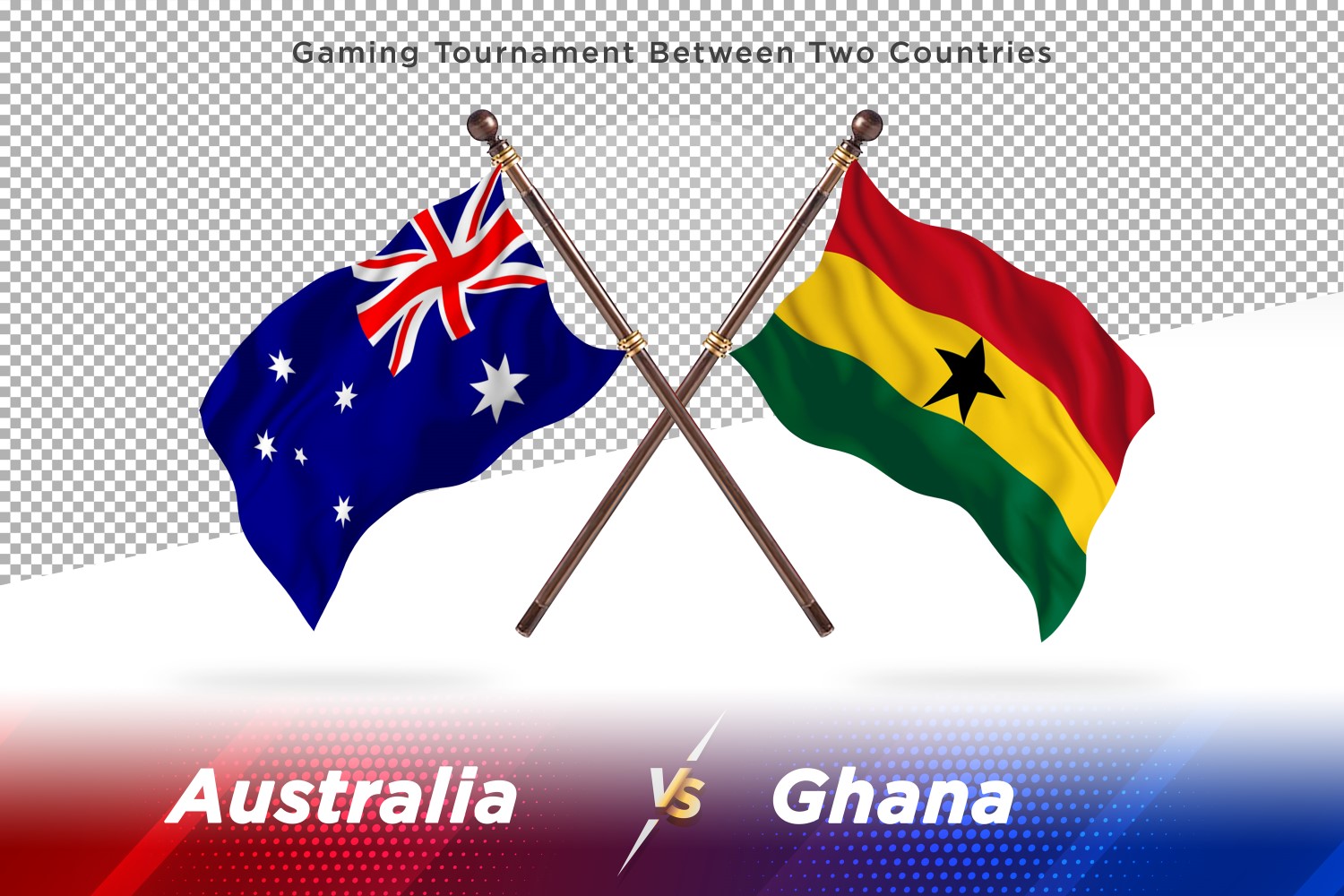 Australia versus Ghana Two Flags