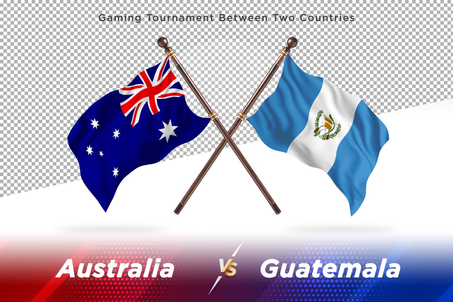 Australia versus Guatemala Two Flags