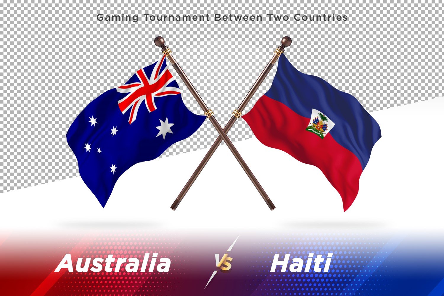 Australia versus Haiti Two Flags