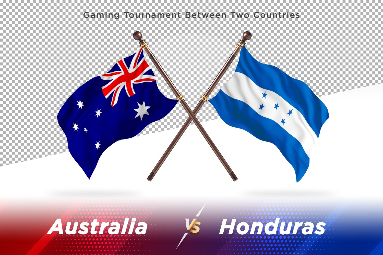 Australia versus Honduras Two Flags