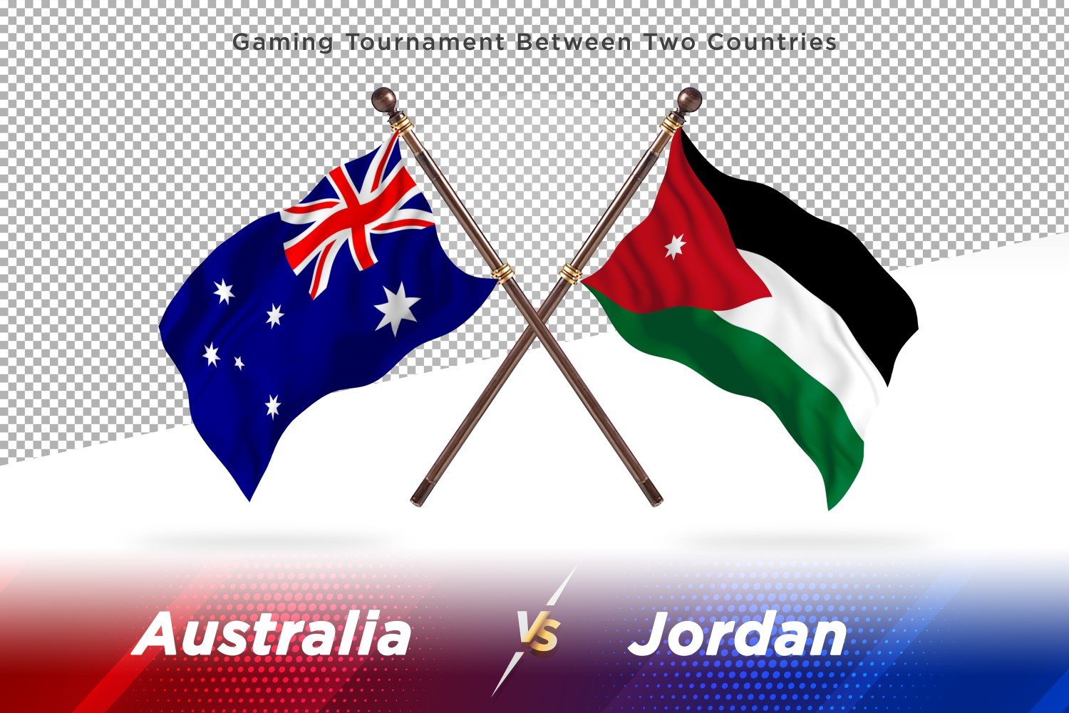 Australia versus Jordan Two Flags