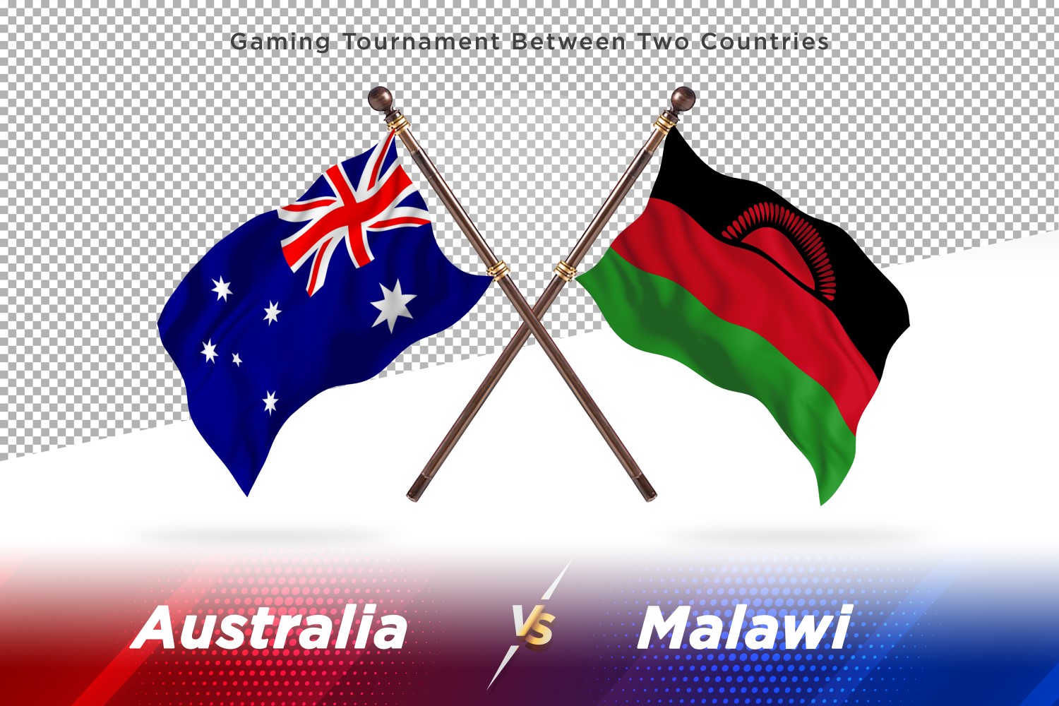 Australia versus Malawi Two Flags